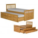 SOLID PINE SLEEPOVER BED