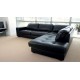 Black Leather Corner Sofa