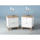 ARCADIA 2 DRAWER BEDSIDE CABINET
