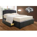 2 DRAWER LEATHER BED